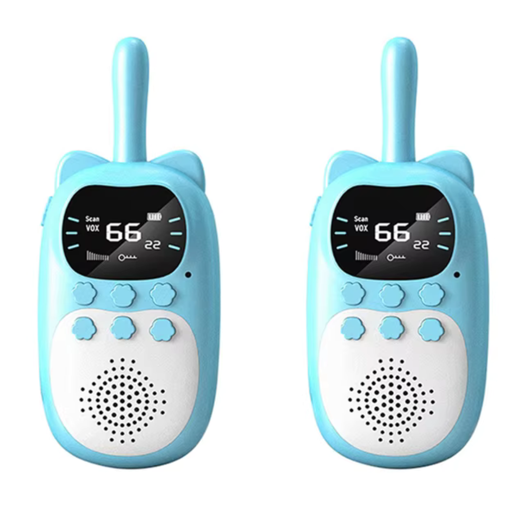 Wiederaufladbare Walkie-Talkies für Kinder – Große Reichweite 3 km, robustes Design mit leuchtenden Farben