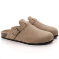 Wildleder Clogs Herren | Orthopädisches Fußbett & Verstellbare Schnalle