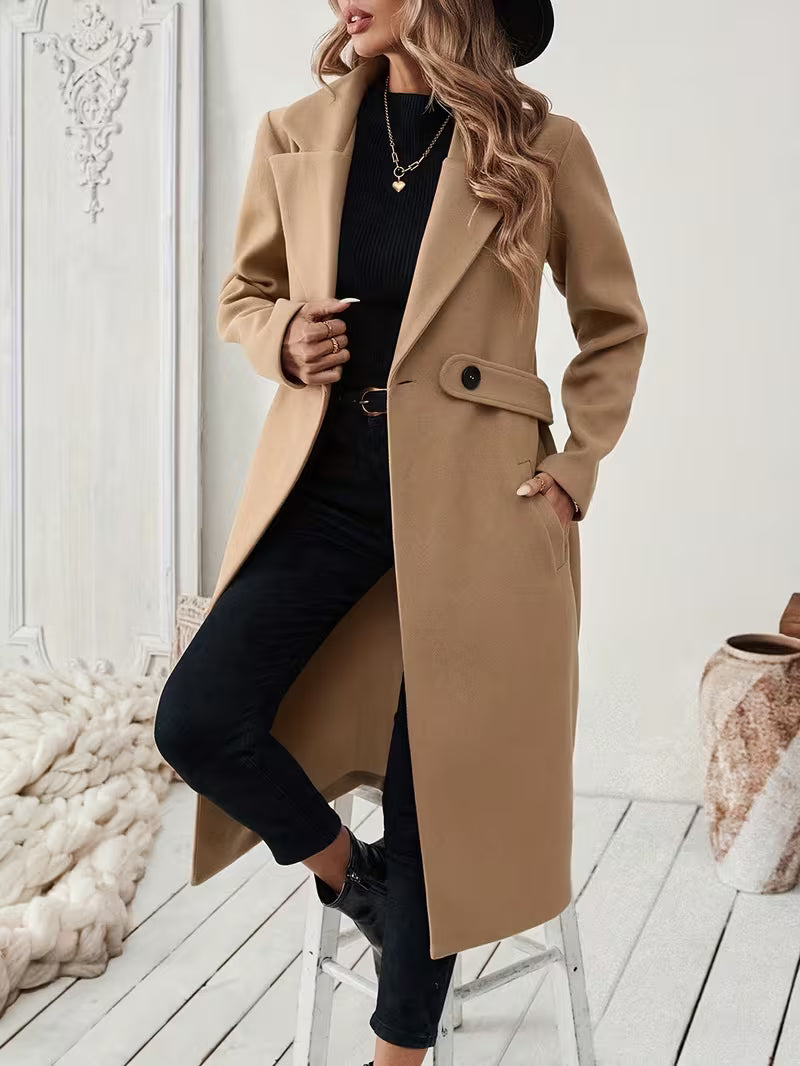 Wintermantel Damen | Trenchcoat | Gürtel-Taille & Wärmend