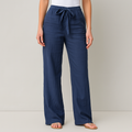 Damen Sommer Weite Leinen Tie Waist Hose