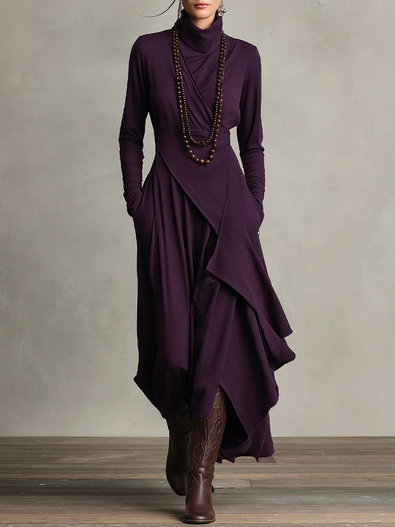 Damen Sommer Asymmetrisch Mehrlagig Maxikleid