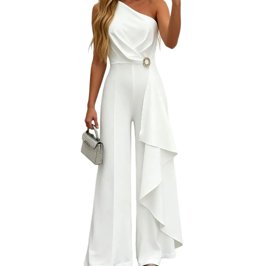 Jumpsuit Damen | Elegant One-Shoulder & Weites Bein
