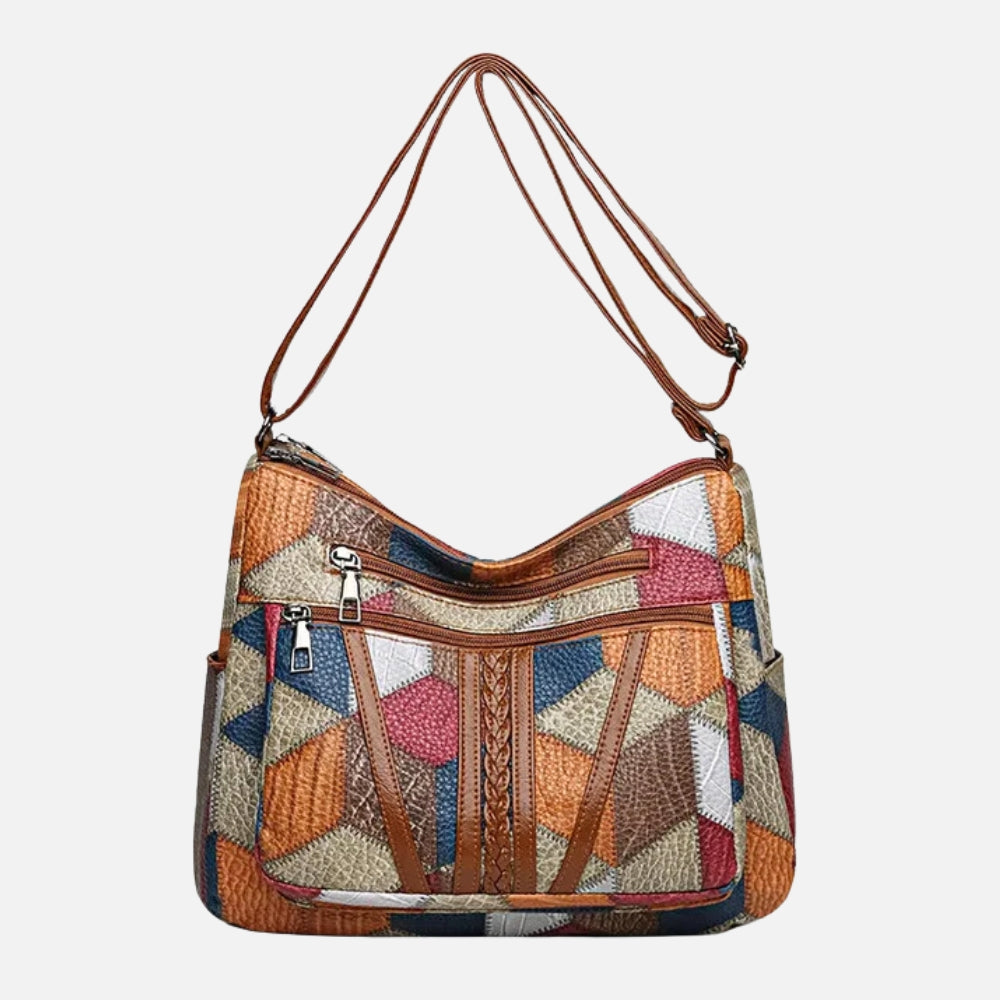 FLAIR / PATCHWORK-ELEGANZ – EINZIGARTIGE TASCHE MIT KÜNSTLERISCHEM FLAIR