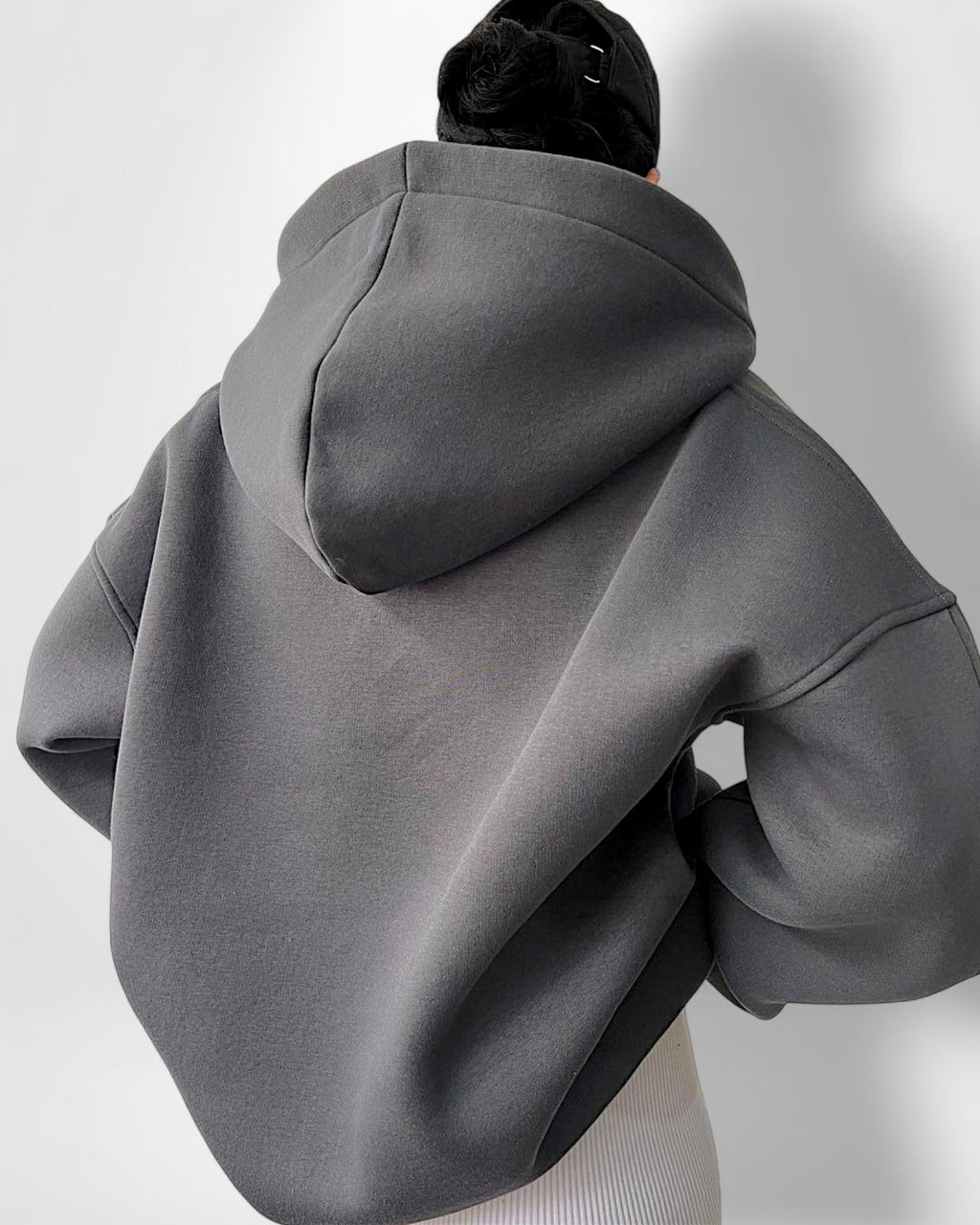 Oversize Hoodie für Damen mit Kapuze und V-Ausschnitt