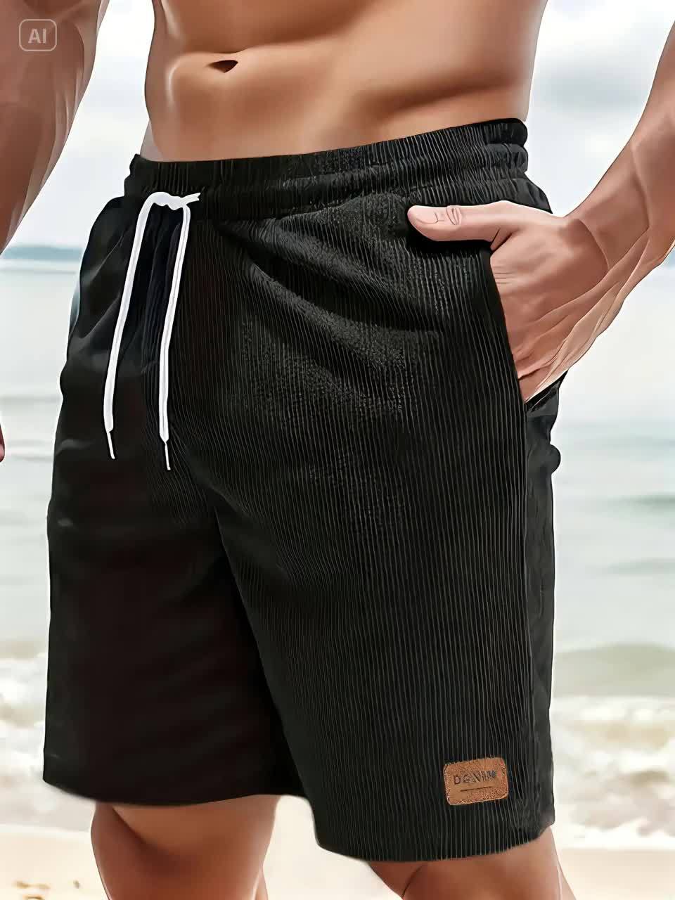 Herren Cord Kurze Sommer Bermuda Shorts