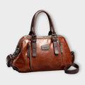 Damen Vintage Handtasche mit Schnallenverschluss und Innenfächern
