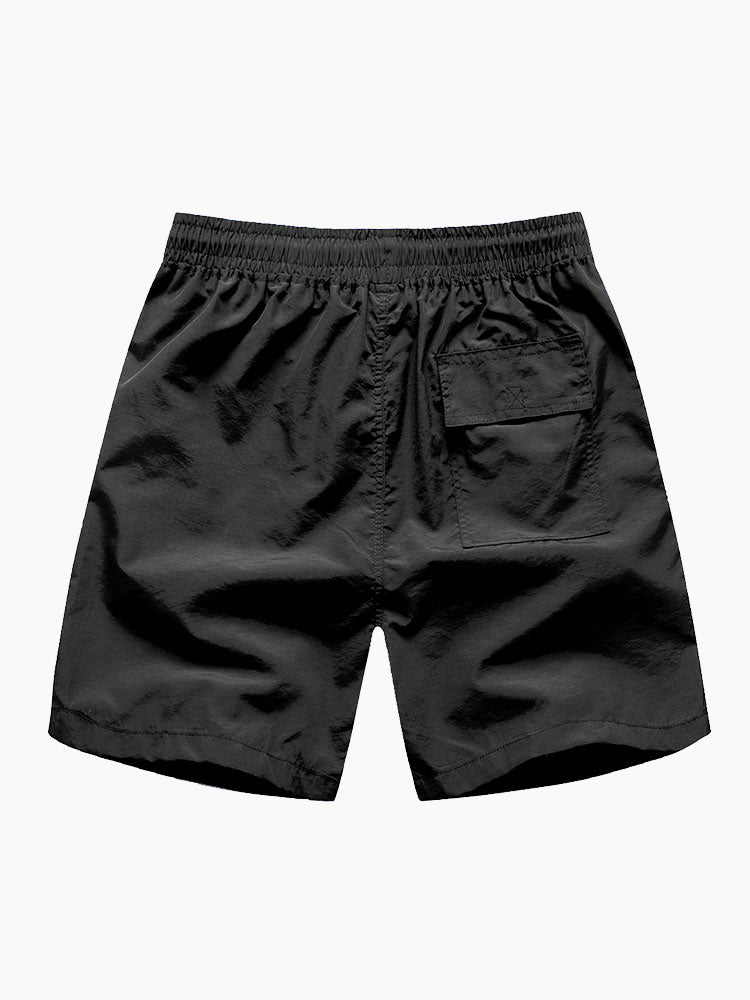 Color Block Abstraktes Print Hemd mit Knöpfen & Badeshorts