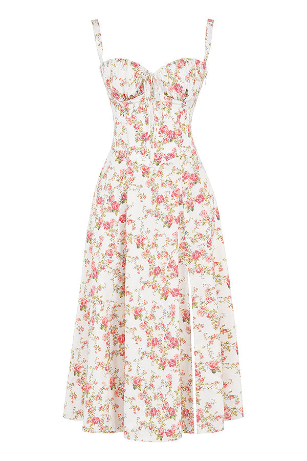 Antonia | Damen Hochzeitsgast Midikleid mit taillenformendem Schnitt