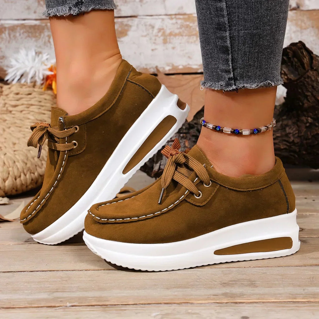 Adeline | Damen Plateau Schnürsneaker