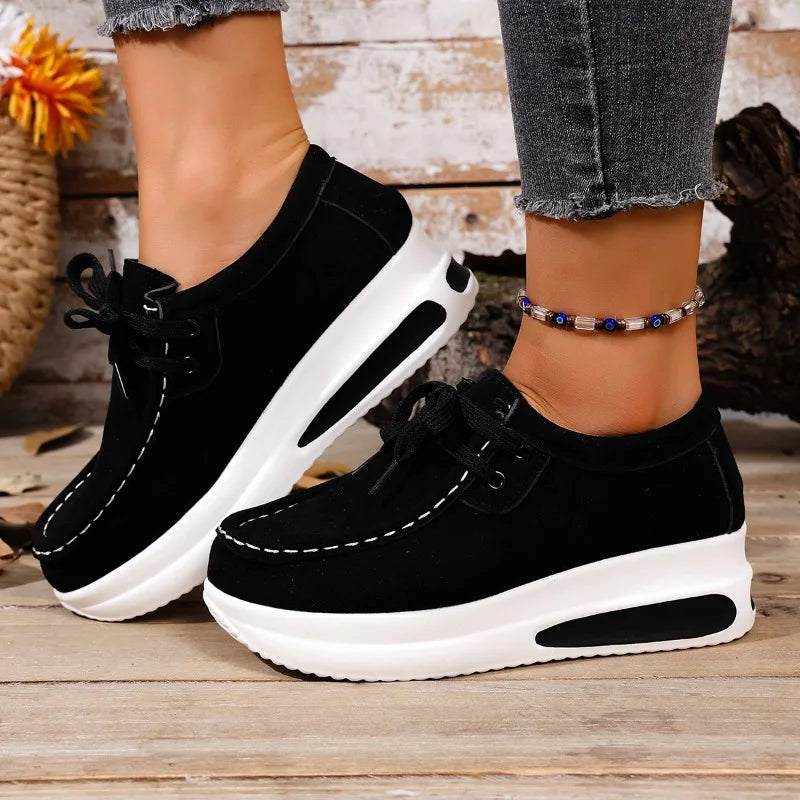 Adeline | Damen Plateau Schnürsneaker