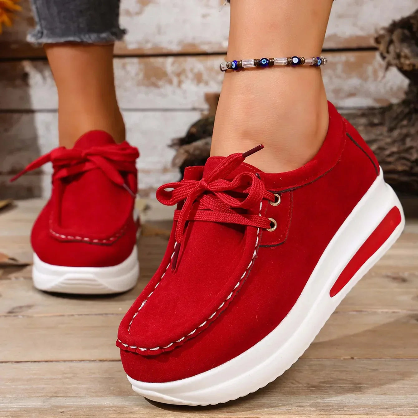 Adeline | Damen Plateau Schnürsneaker