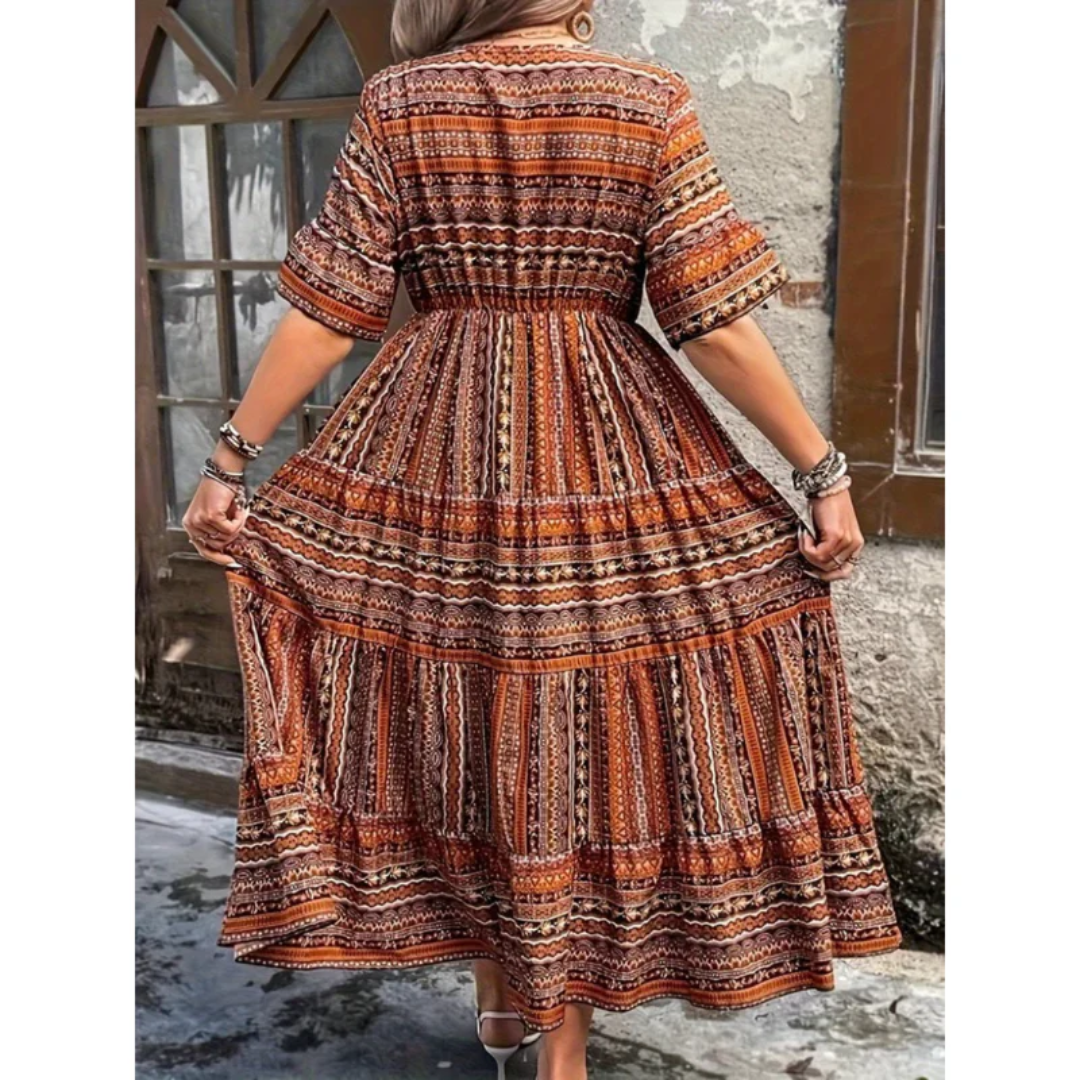 Adriana | Damen Sommerkleid Maxi Boho Modern Stilvoll