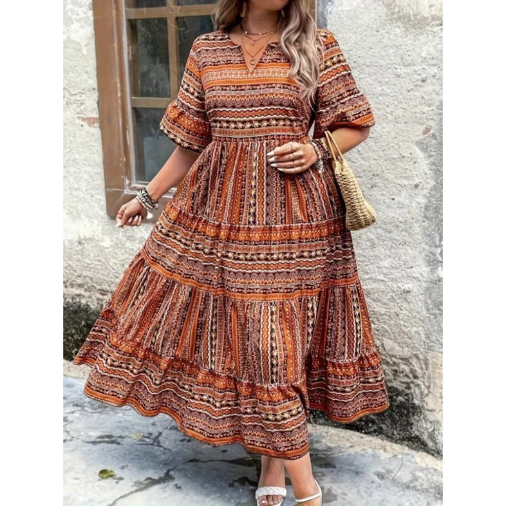 Adriana | Damen Sommerkleid Maxi Boho Modern Stilvoll