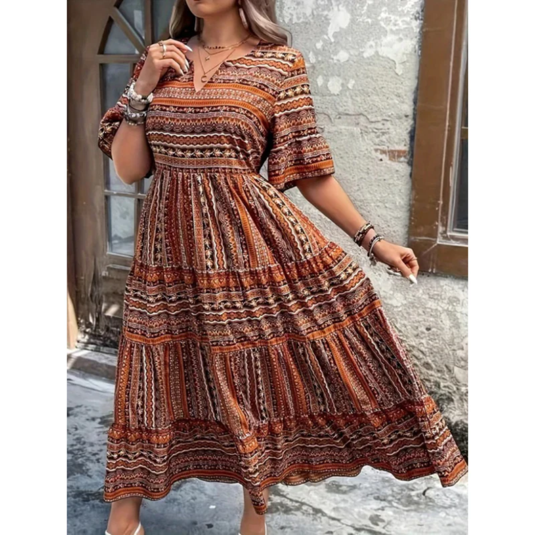 Adriana | Damen Sommerkleid Maxi Boho Modern Stilvoll