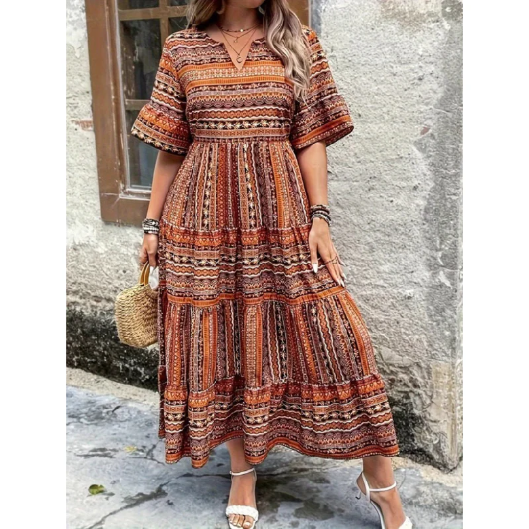 Adriana | Damen Sommerkleid Maxi Boho Modern Stilvoll