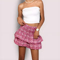 Damen Sommer Hoher Taille Mini Rock