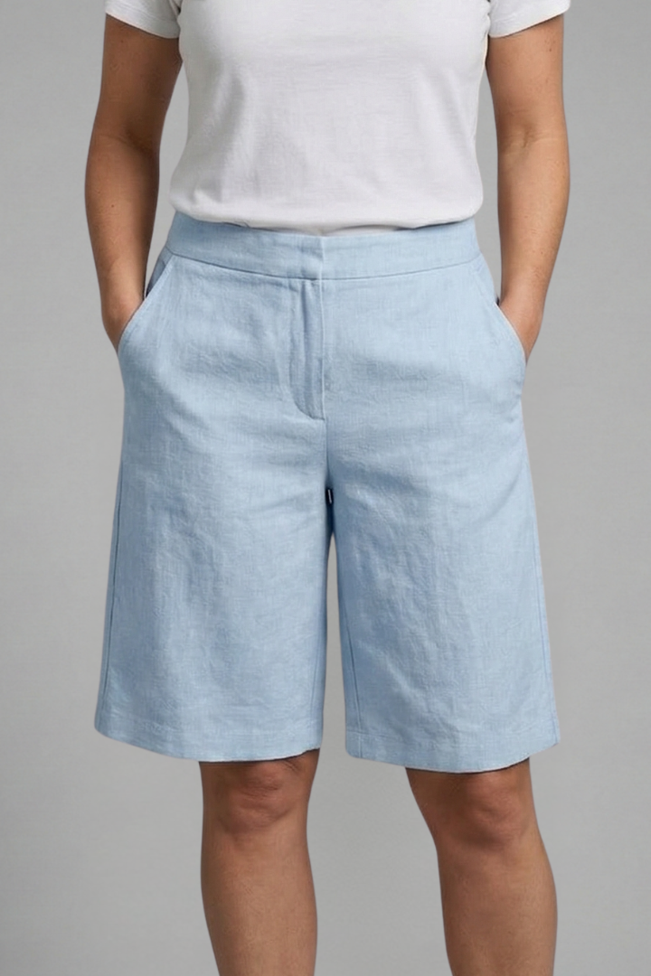 Almira | Damen Bermuda Shorts mit Elastikbund und Seitentaschen