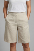 Almira | Damen Bermuda Shorts mit Elastikbund und Seitentaschen