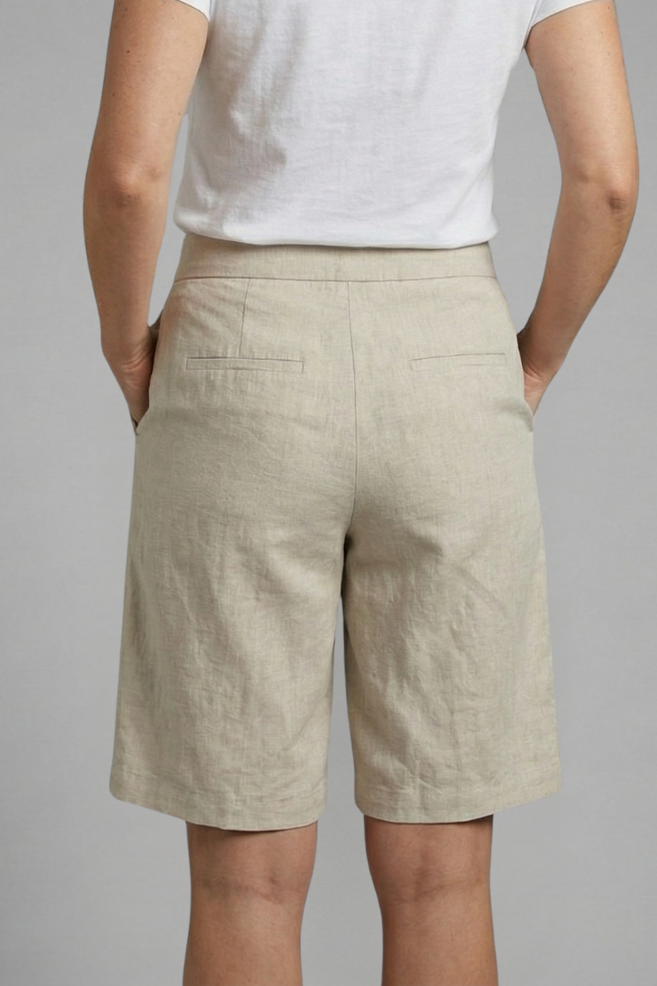 Almira | Damen Bermuda Shorts mit Elastikbund und Seitentaschen