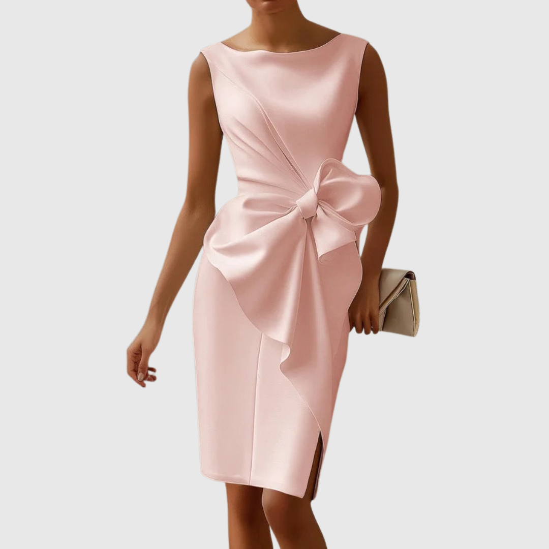 Almudena | Damen Ärmelloses Midikleid mit Schleife