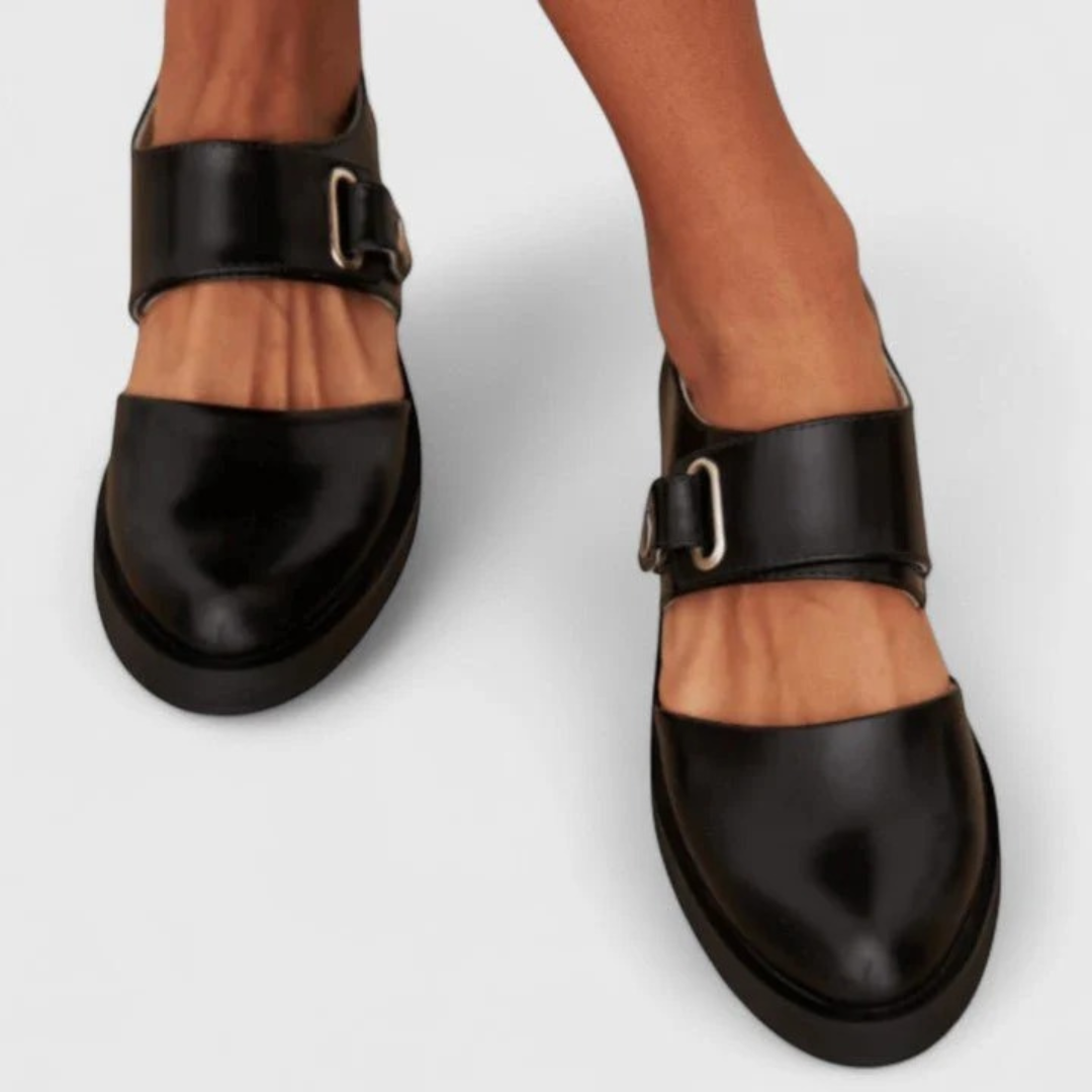 Angelika | Schwarze Damen Sandalen mit Moderne Design