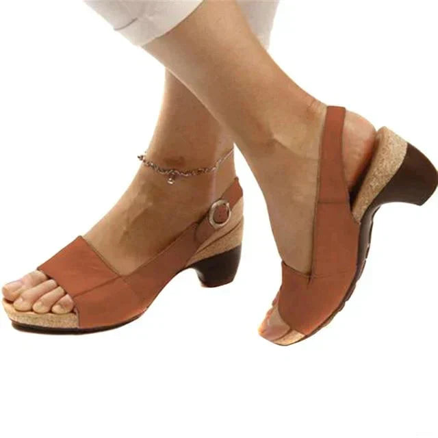 Annika | Damen Keilabsatz Slingback Sandaletten