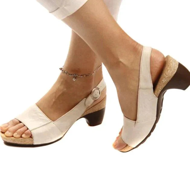 Annika | Damen Keilabsatz Slingback Sandaletten