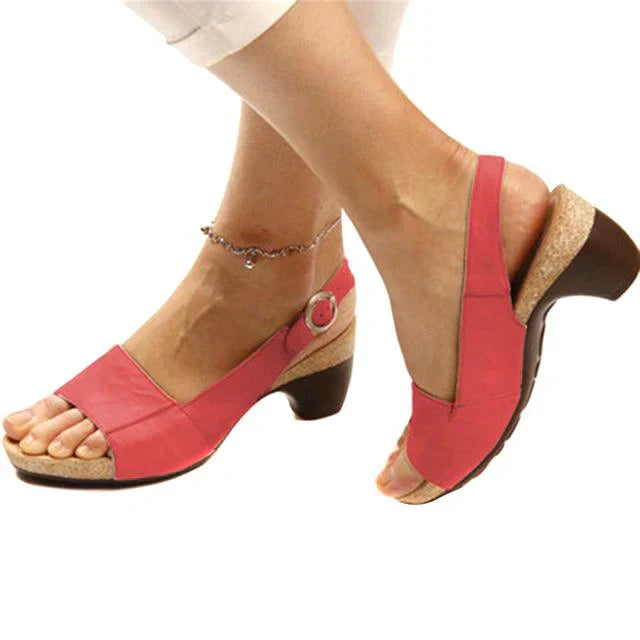 Annika | Damen Keilabsatz Slingback Sandaletten