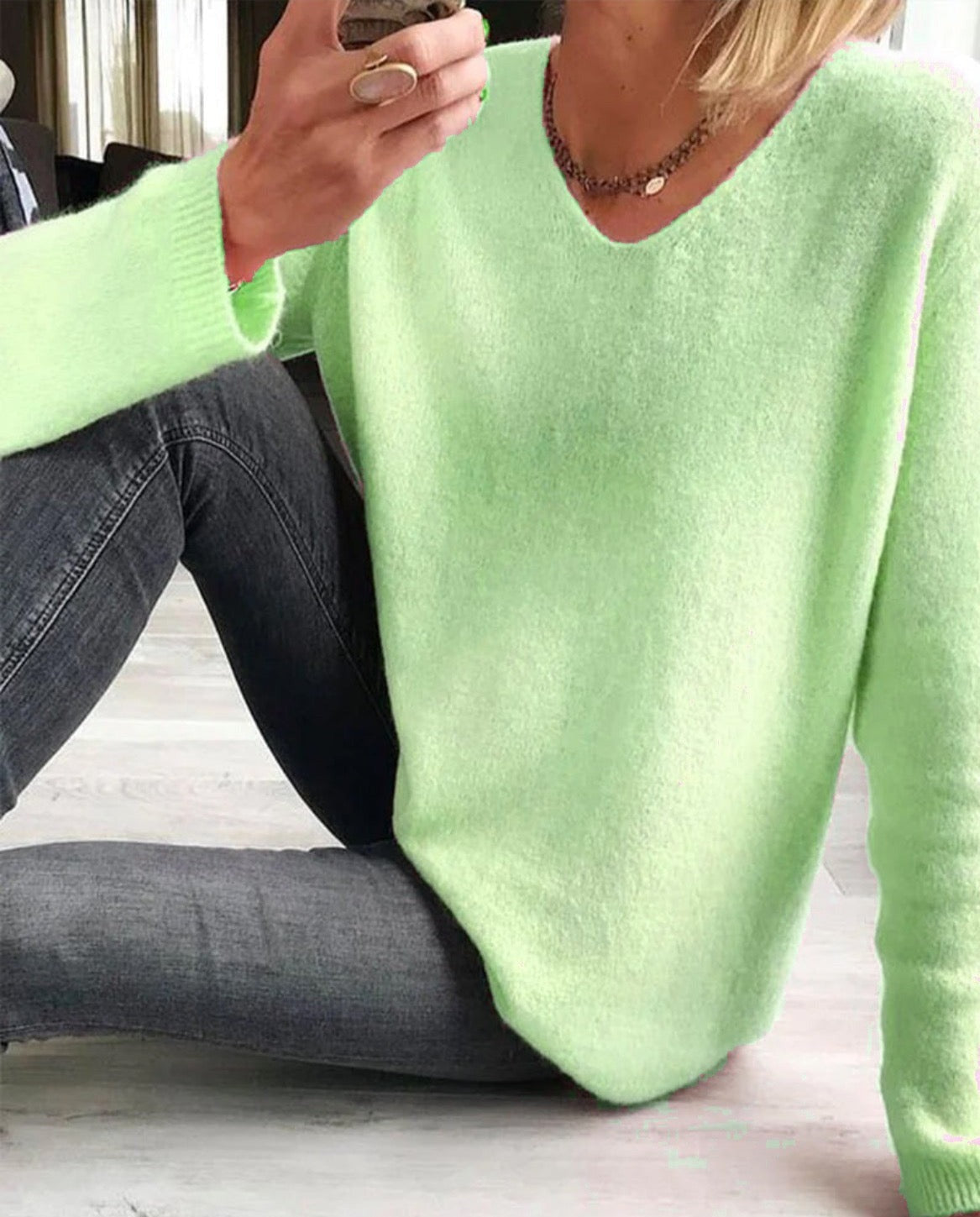 Astrid | Damen V-Ausschnitt Pullover Langarm