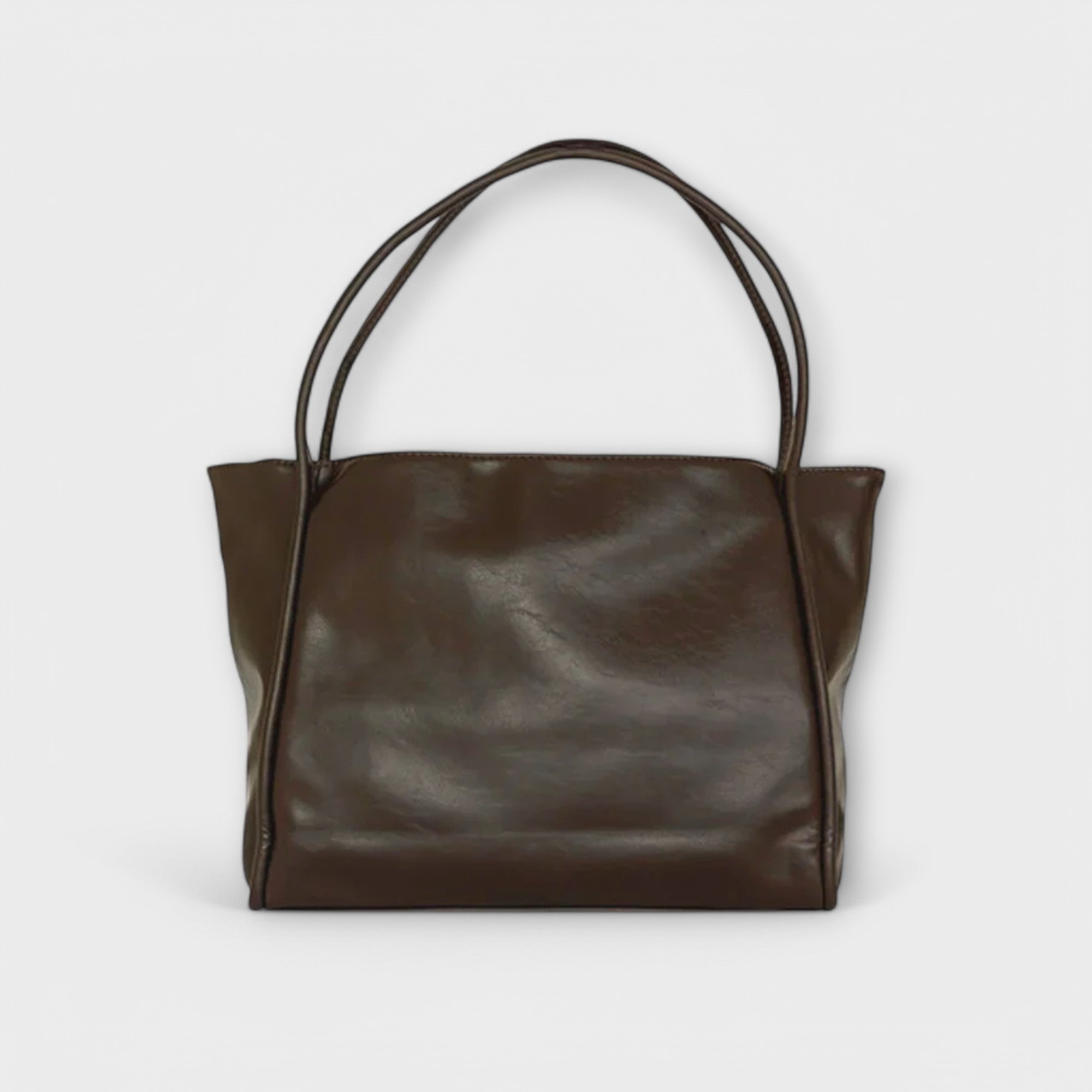 Damen Klassische Handtasche mit Reißverschluss und Tragegriffen