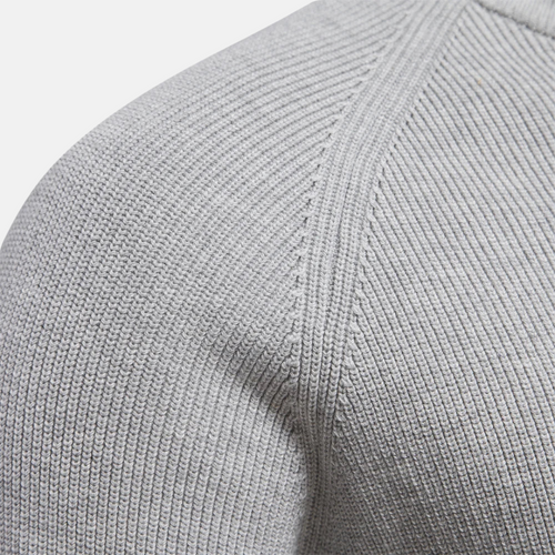 Bartholomäus | Herren Strickpullover mit Troyer-Kragen