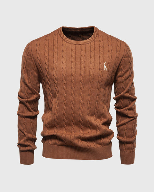 Bastian | Herren Zopfmuster Langarm Strickpullover