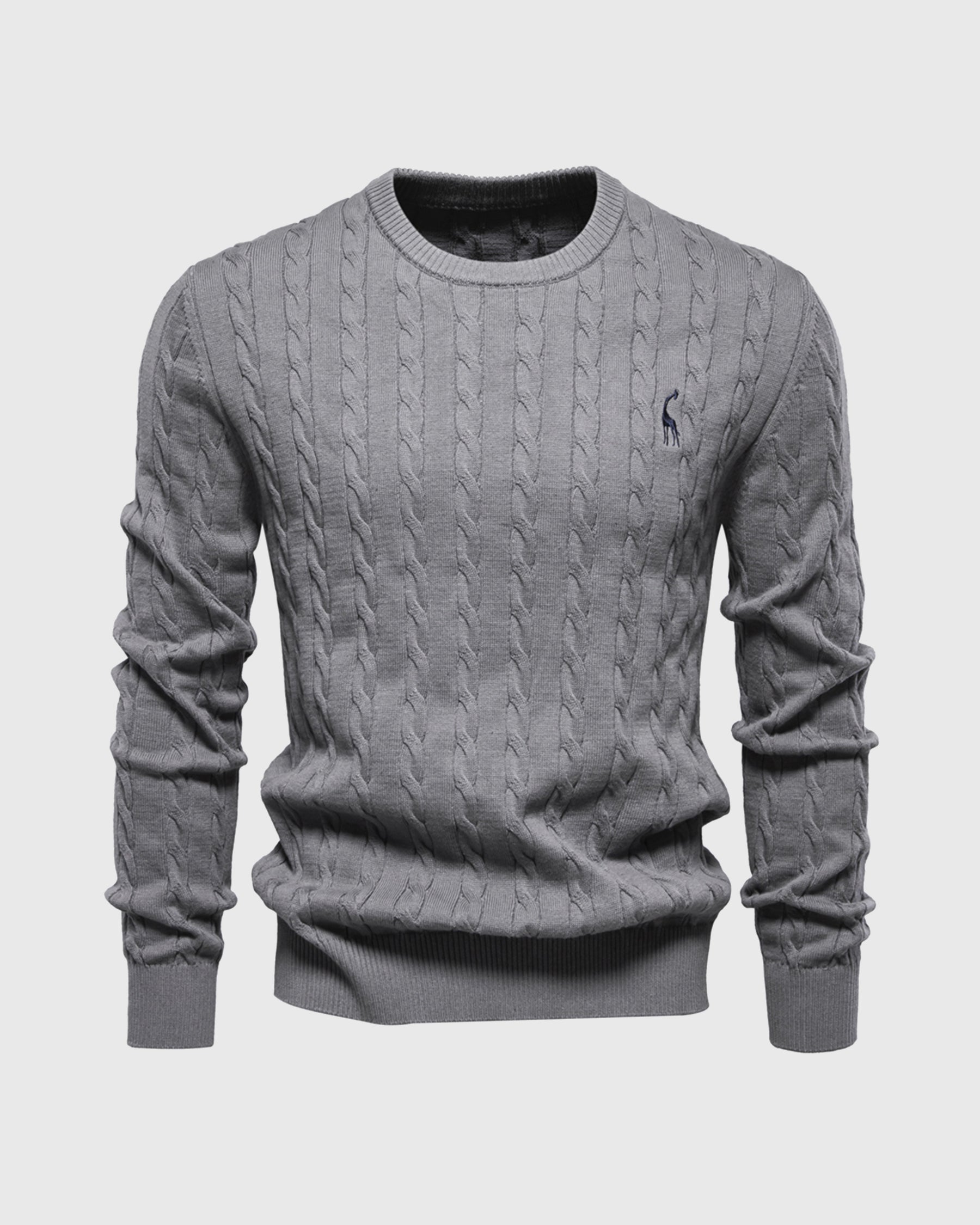Bastian | Herren Zopfmuster Langarm Strickpullover