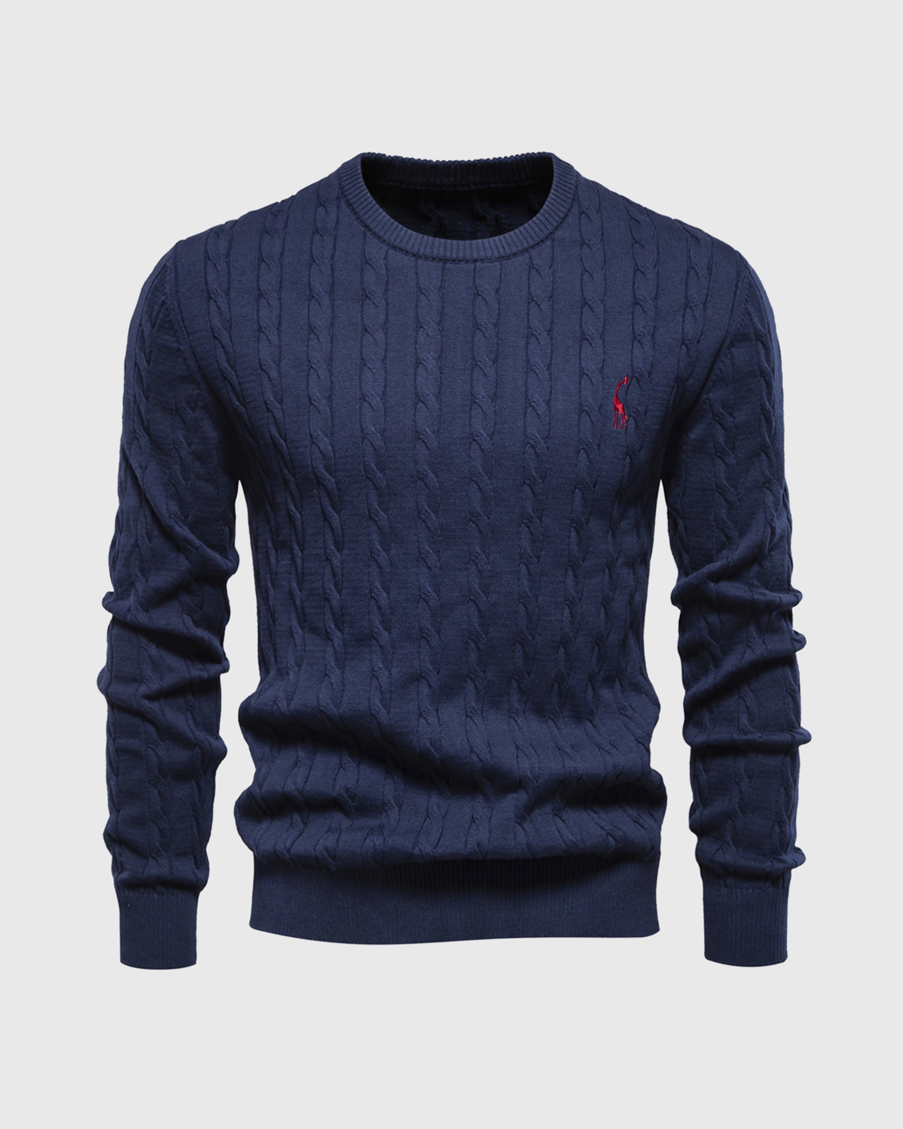 Bastian | Herren Zopfmuster Langarm Strickpullover