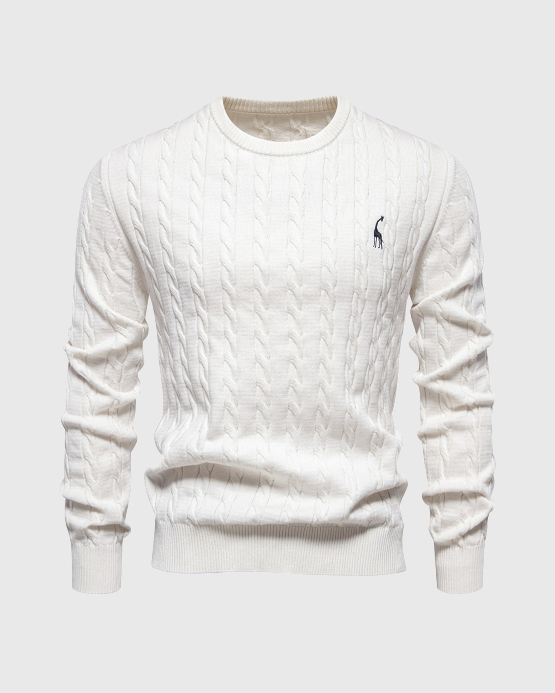 Bastian | Herren Zopfmuster Langarm Strickpullover