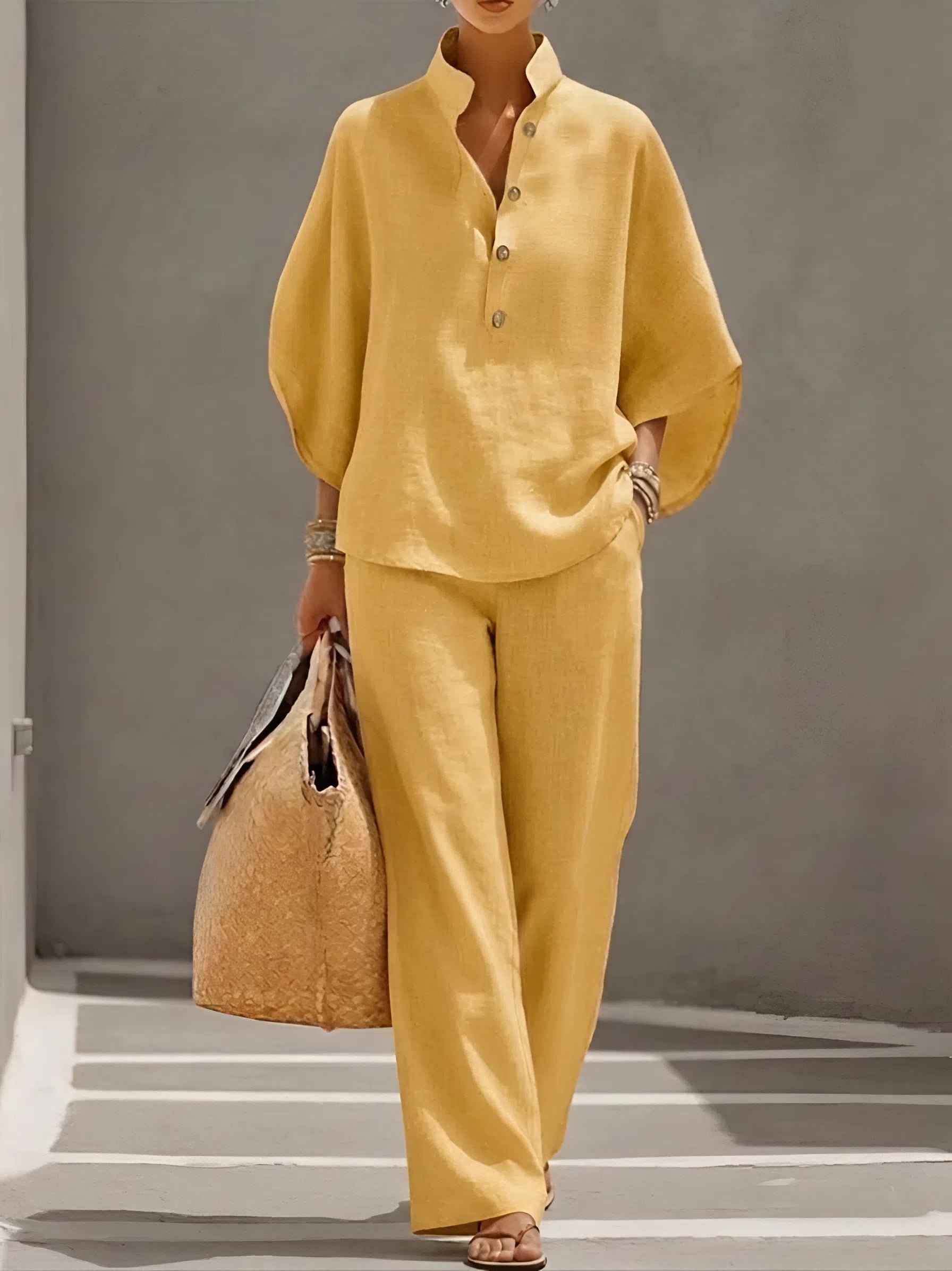 Beatrice | Damen Zweiteiler Set mit weiter Hose