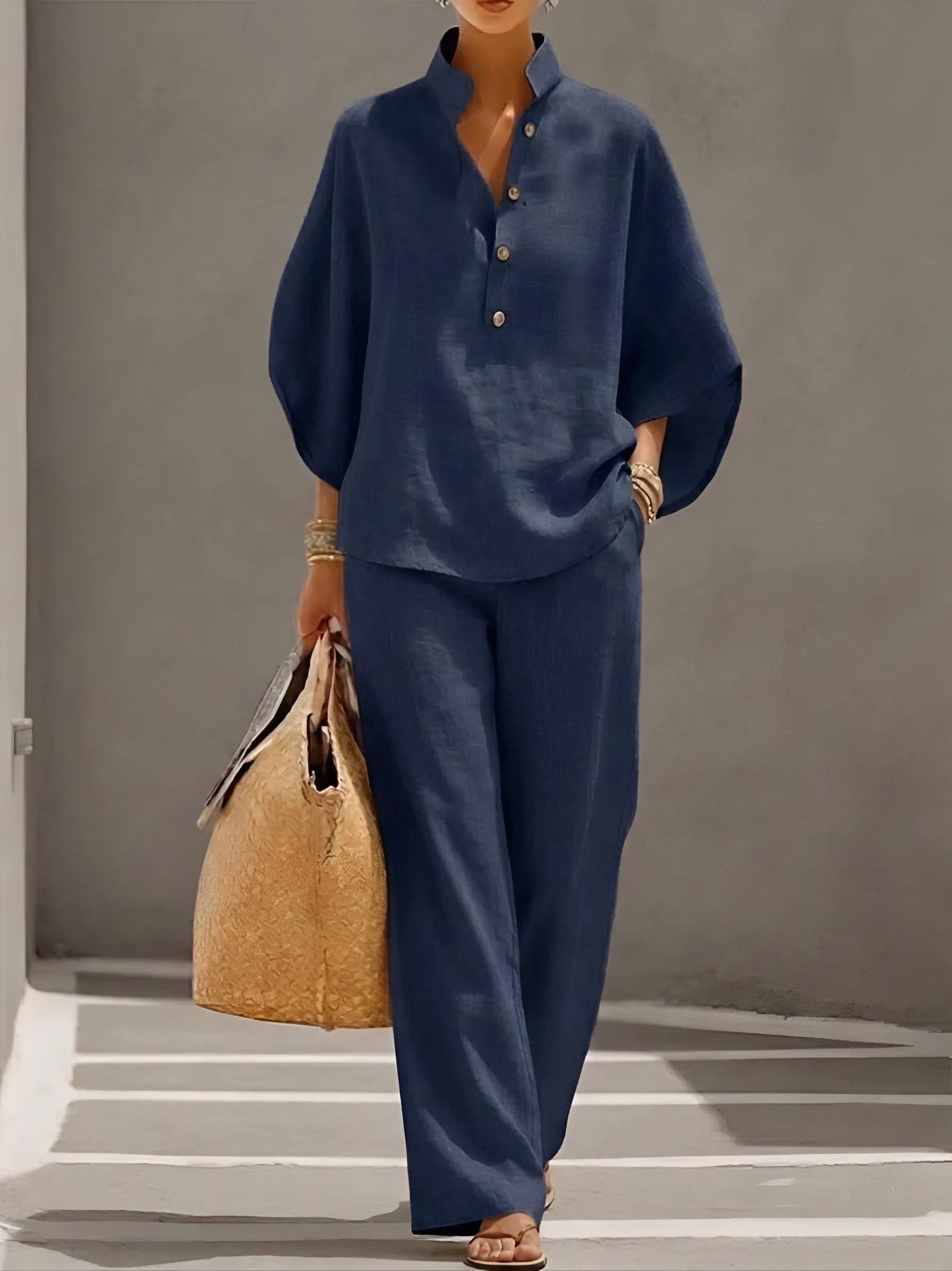 Beatrice | Damen Zweiteiler Set mit weiter Hose