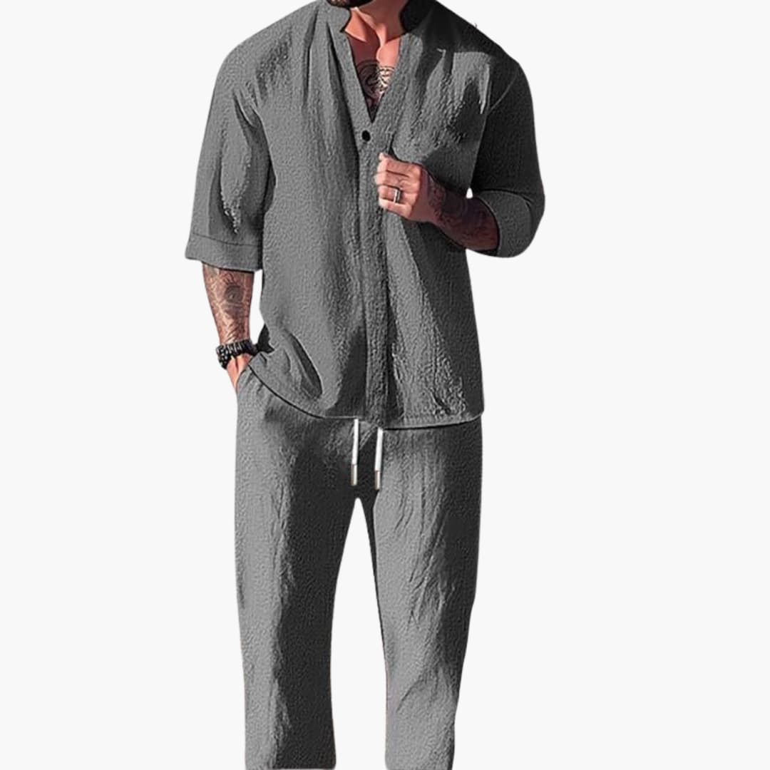 Benedikt | Herren Langarm Shirt Hose Set
