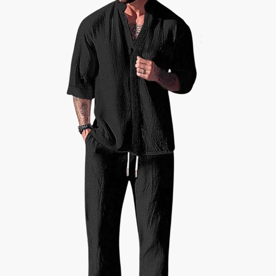 Benedikt | Herren Langarm Shirt Hose Set