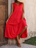 Matilda | Bequemes V-Ausschnitt Schichtenkleid hochzeitsgast