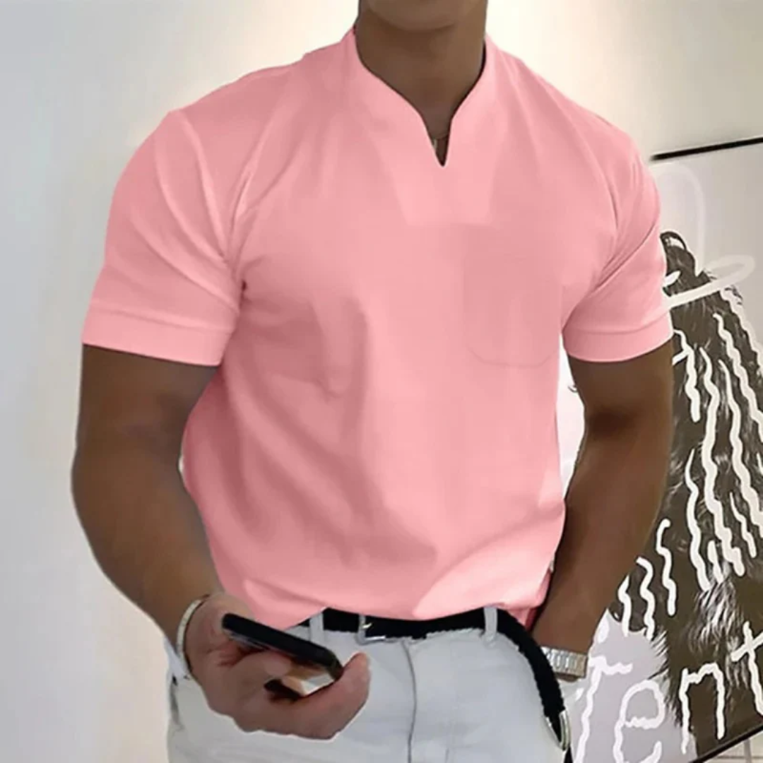 Bjarne | Herren T-Shirt V-Ausschnitt Schlicht Freizeit – V-Neck Shirt Herren 2026