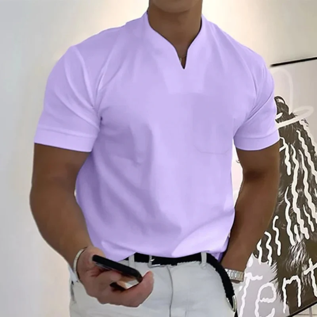 Bjarne | Herren T-Shirt V-Ausschnitt Schlicht Freizeit – V-Neck Shirt Herren 2026