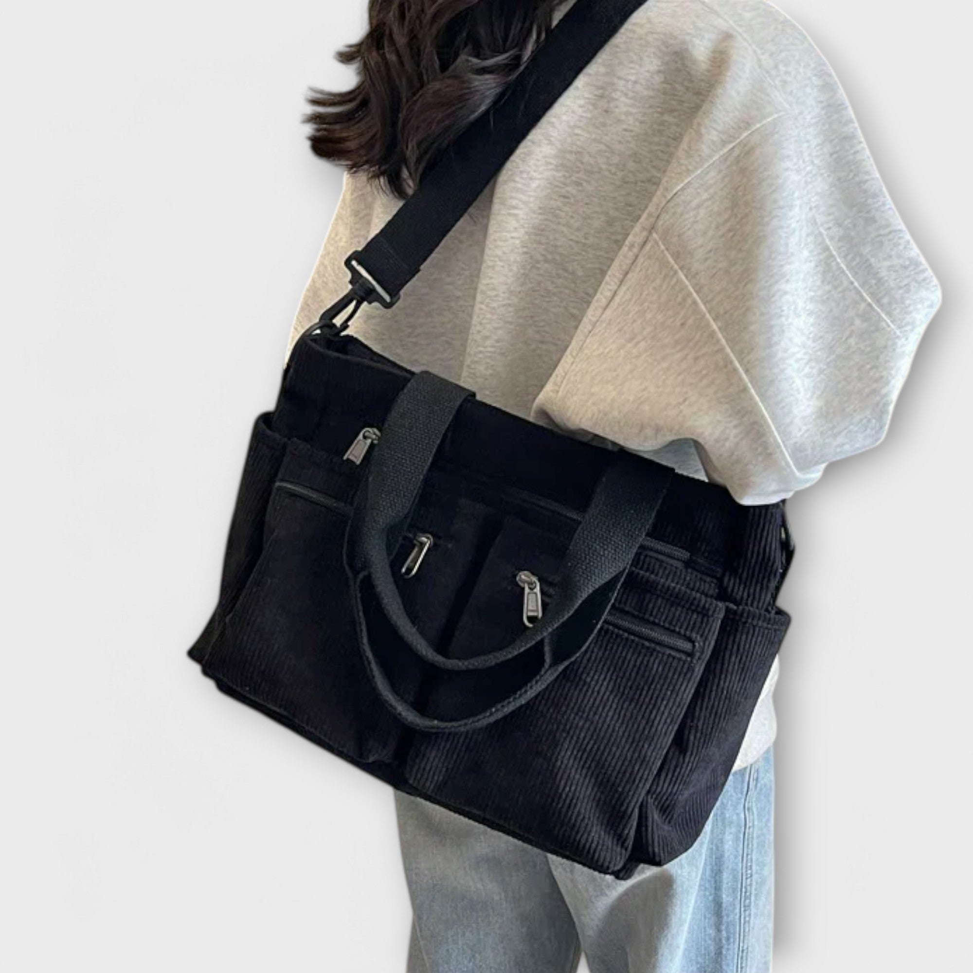 Damen Geräumige Tote-Tasche mit offenem Hauptfach und Innentasche