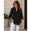 Bluse für Damen mit V-Ausschnitt | 3/4-Arm