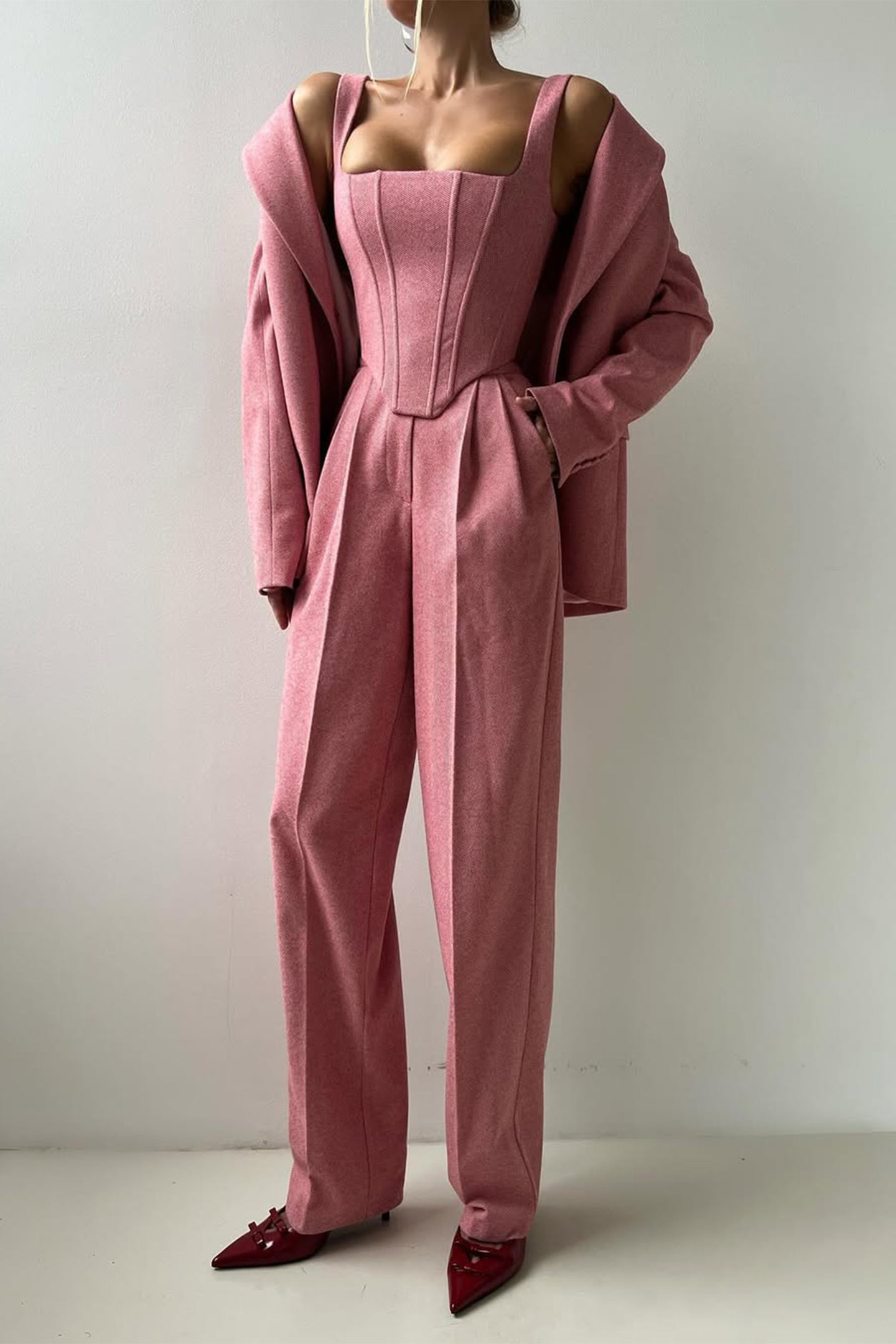 Brianna | Damen Dreiteiler Hosenanzug Set