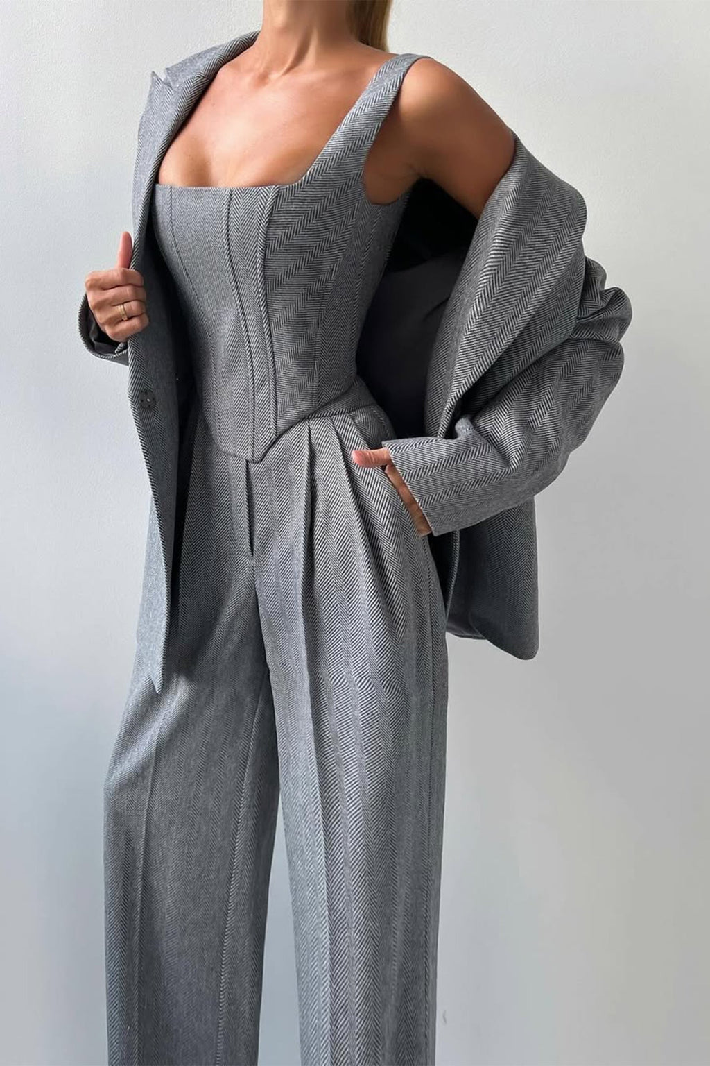 Brianna | Damen Dreiteiler Hosenanzug Set