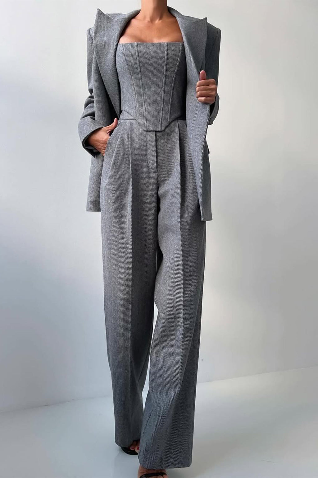 Brianna | Damen Dreiteiler Hosenanzug Set