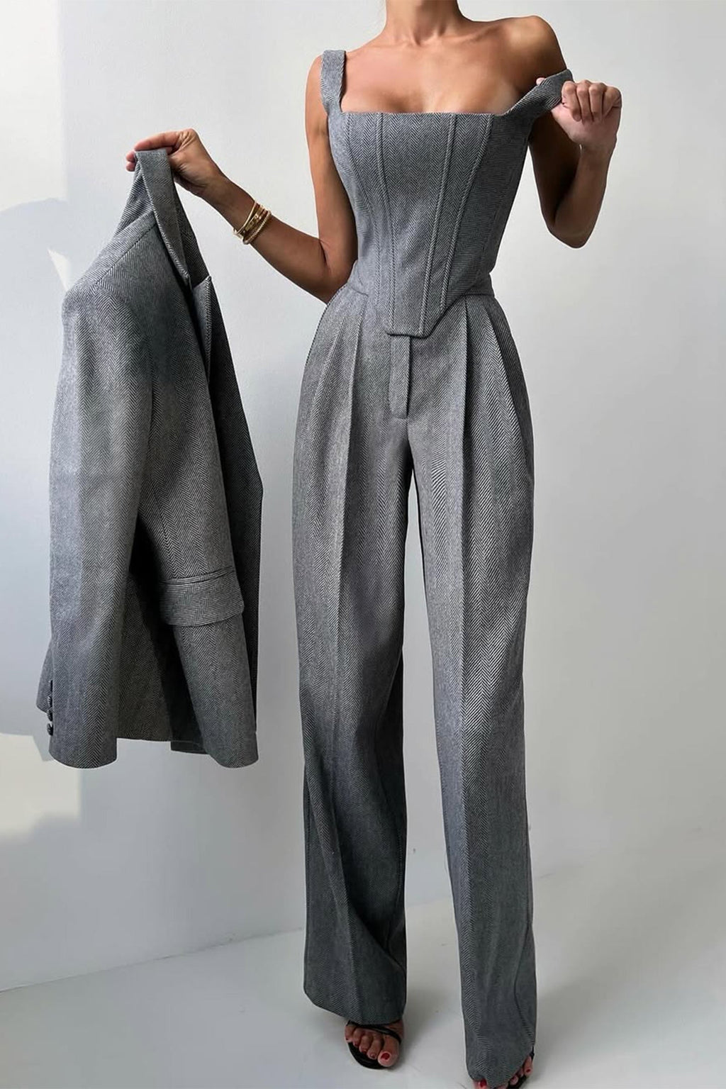 Brianna | Damen Dreiteiler Hosenanzug Set