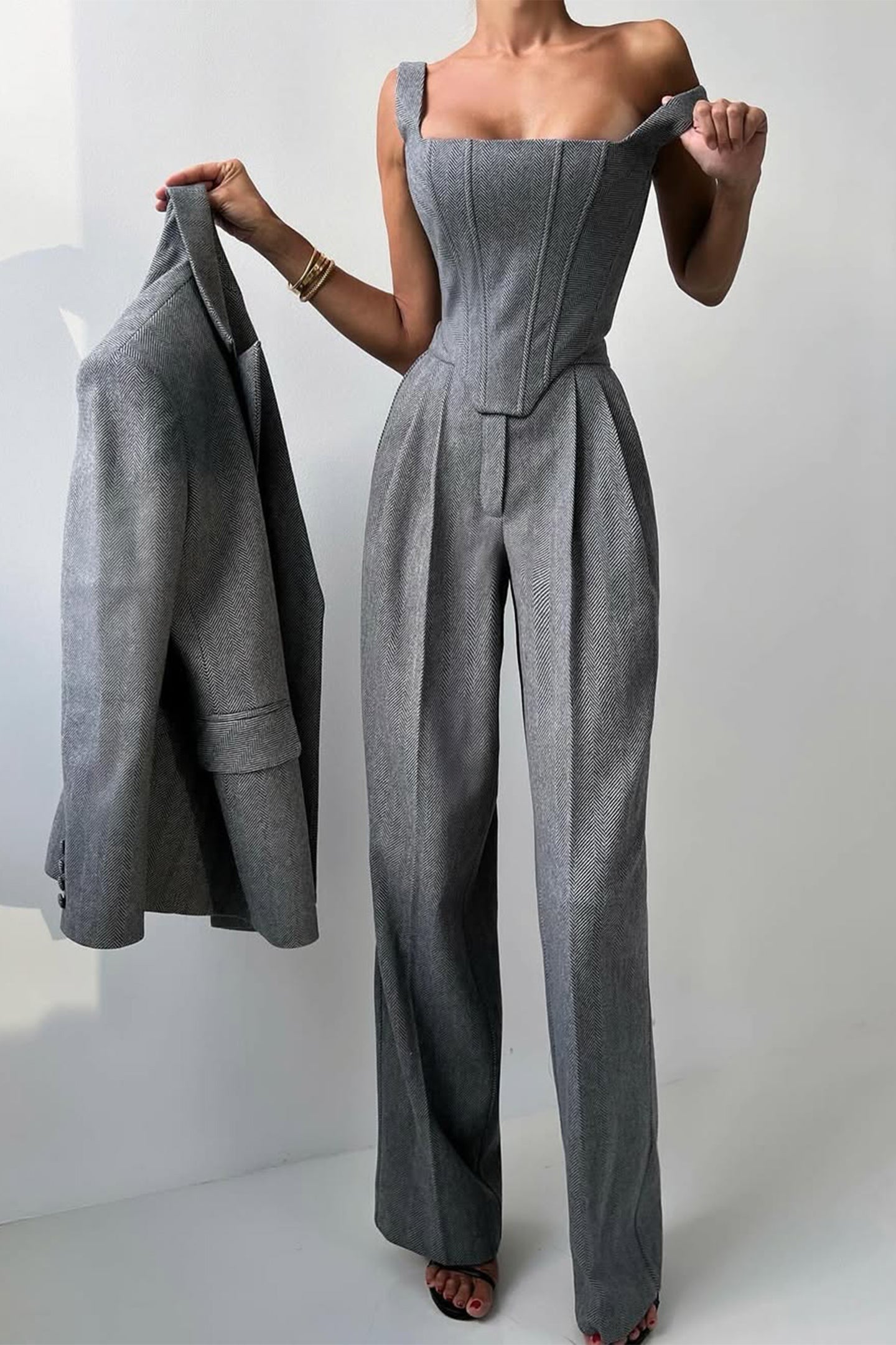 Brianna | Damen Dreiteiler Hosenanzug Set