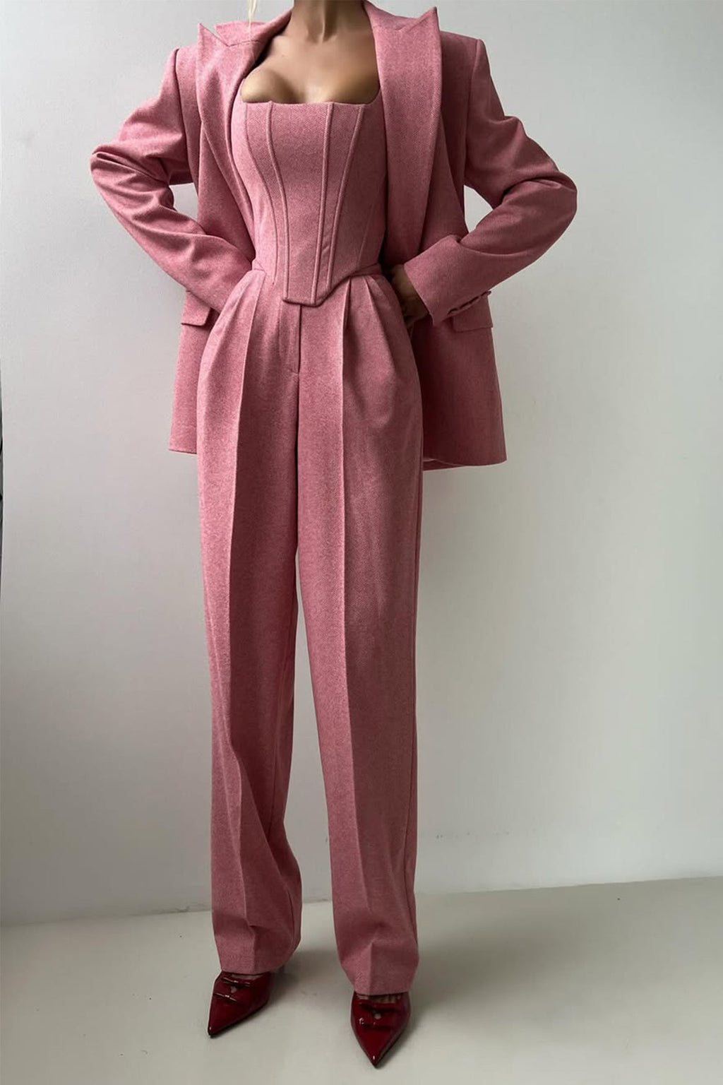 Brianna | Damen Dreiteiler Hosenanzug Set